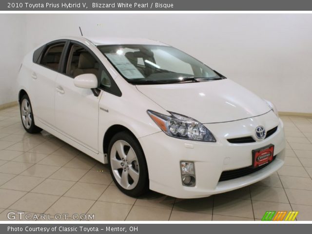 2010 Toyota Prius Hybrid V in Blizzard White Pearl