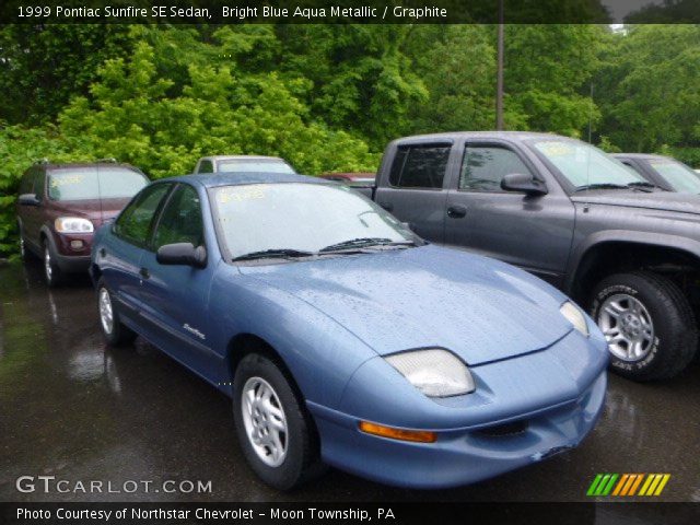 1999 Pontiac Sunfire SE Sedan in Bright Blue Aqua Metallic