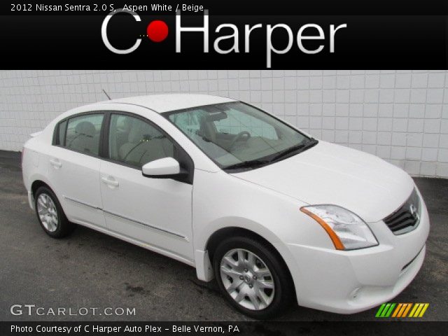 2012 Nissan Sentra 2.0 S in Aspen White