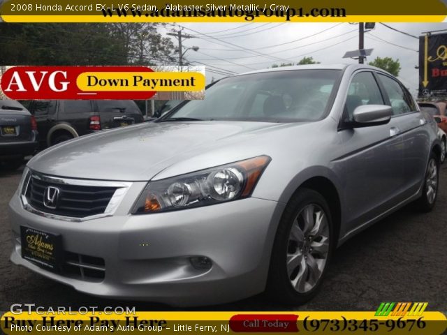 2008 Honda Accord EX-L V6 Sedan in Alabaster Silver Metallic