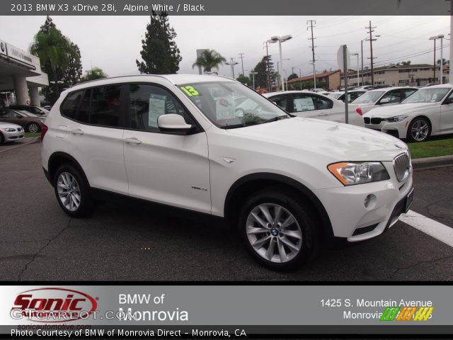 2013 BMW X3 xDrive 28i in Alpine White