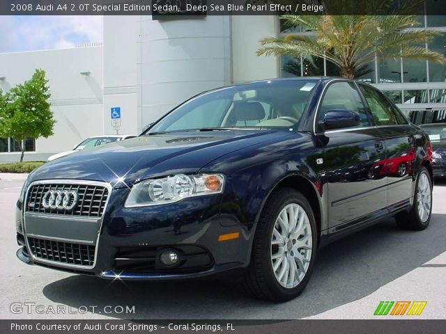 2008 Audi A4 2.0T Special Edition Sedan in Deep Sea Blue Pearl Effect