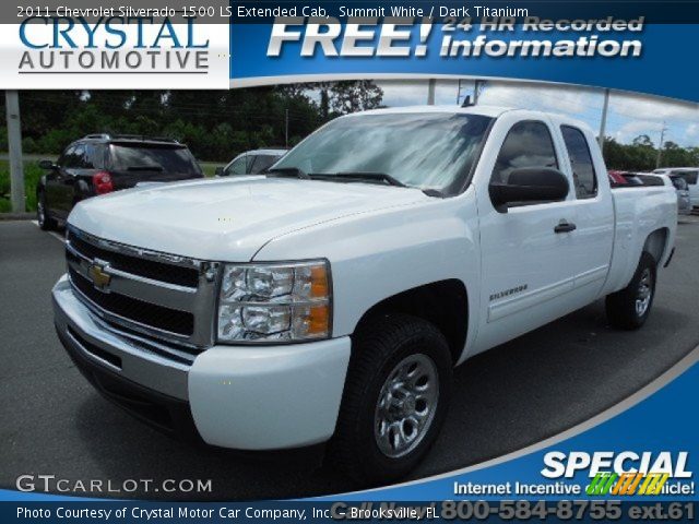 2011 Chevrolet Silverado 1500 LS Extended Cab in Summit White