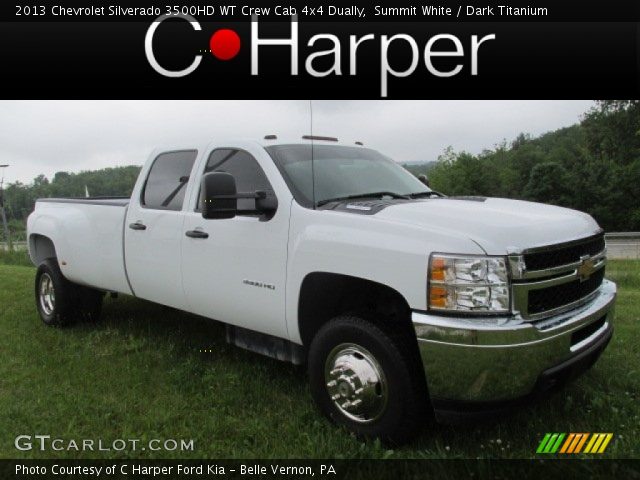 2013 Chevrolet Silverado 3500HD WT Crew Cab 4x4 Dually in Summit White