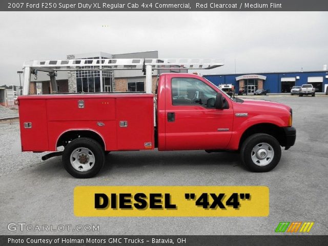 2007 Ford F250 Super Duty XL Regular Cab 4x4 Commercial in Red Clearcoat