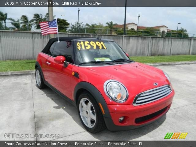 2009 Mini Cooper Convertible in Chili Red