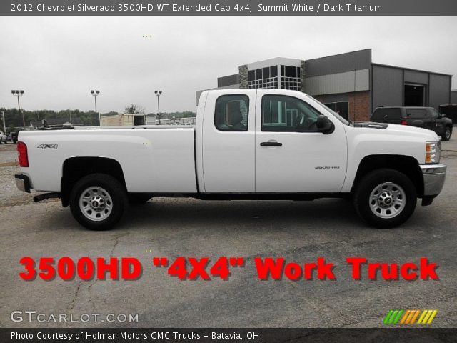 2012 Chevrolet Silverado 3500HD WT Extended Cab 4x4 in Summit White