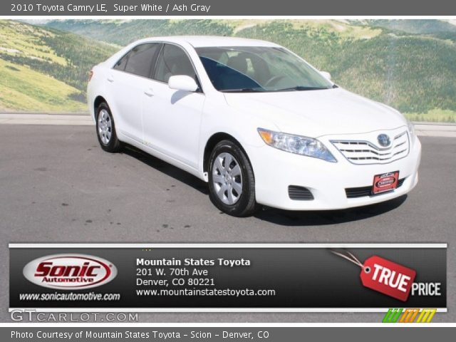 2010 Toyota Camry LE in Super White