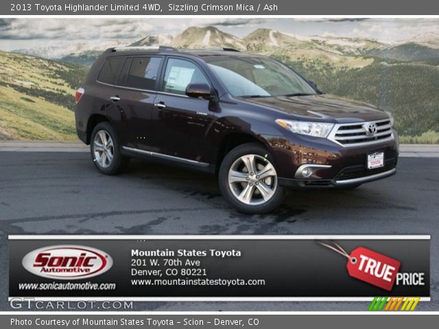 2013 Toyota Highlander Limited 4WD in Sizzling Crimson Mica