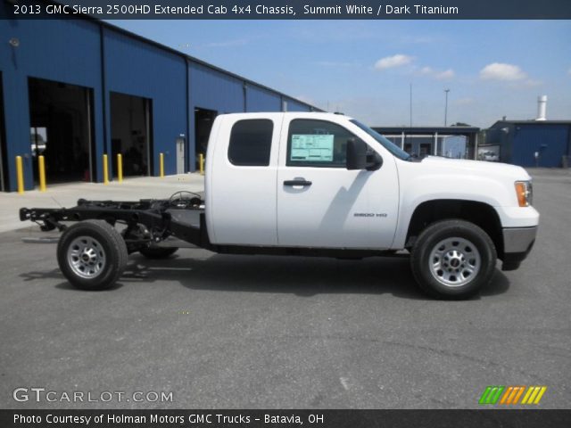 2013 GMC Sierra 2500HD Extended Cab 4x4 Chassis in Summit White