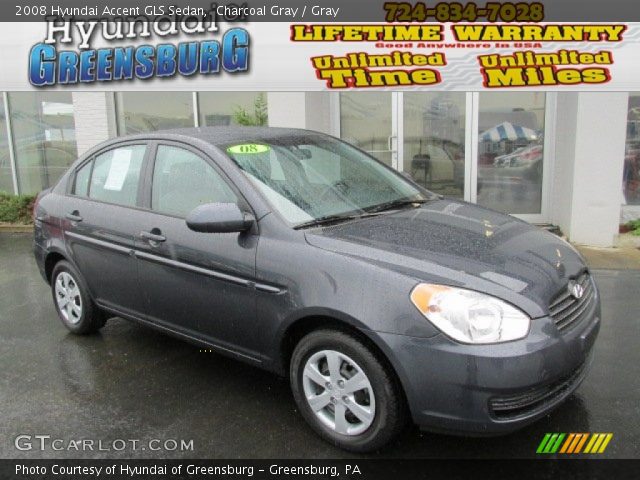 2008 Hyundai Accent GLS Sedan in Charcoal Gray