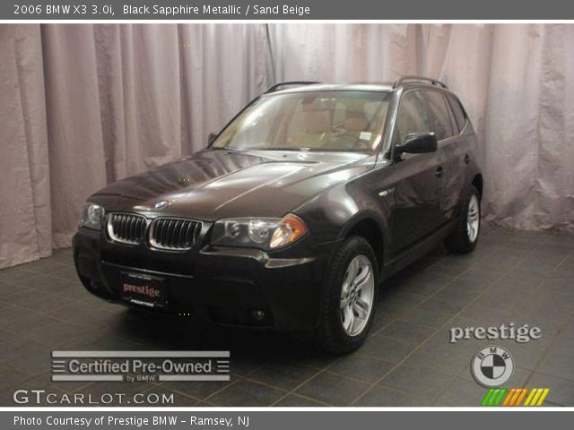 2006 BMW X3 3.0i in Black Sapphire Metallic