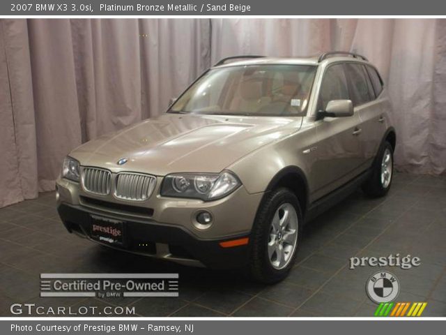 2007 BMW X3 3.0si in Platinum Bronze Metallic