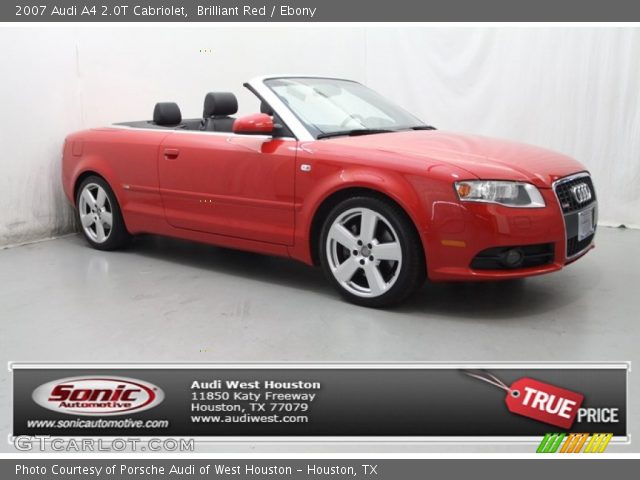 2007 Audi A4 2.0T Cabriolet in Brilliant Red