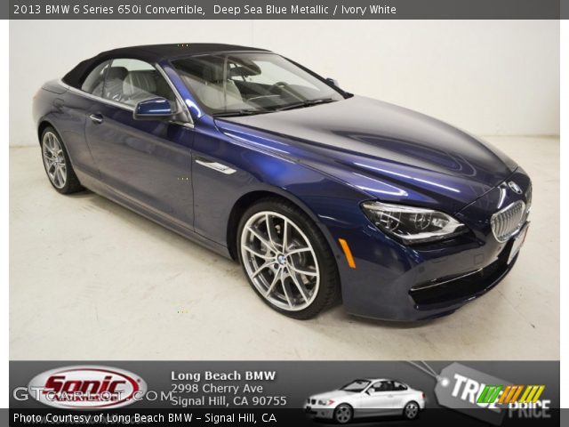 2013 BMW 6 Series 650i Convertible in Deep Sea Blue Metallic