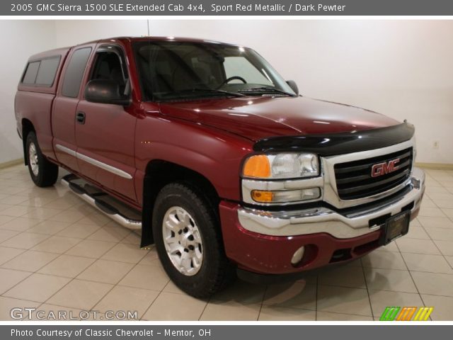 2005 GMC Sierra 1500 SLE Extended Cab 4x4 in Sport Red Metallic