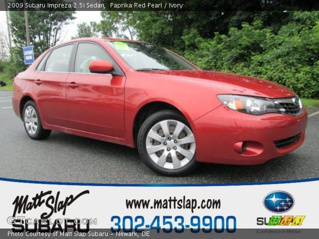 2009 Subaru Impreza 2.5i Sedan in Paprika Red Pearl