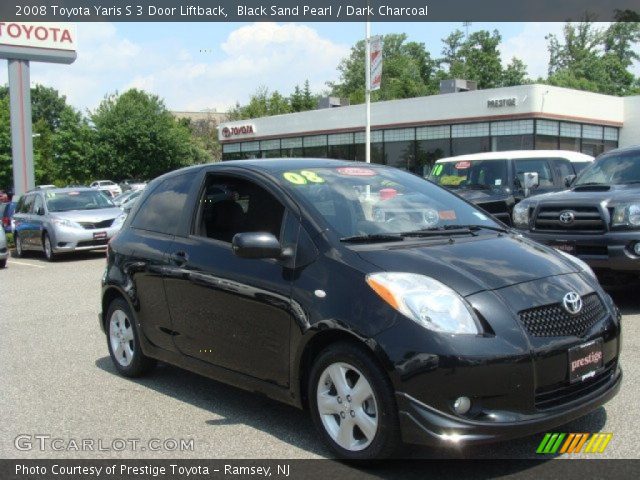2008 Toyota Yaris S 3 Door Liftback in Black Sand Pearl