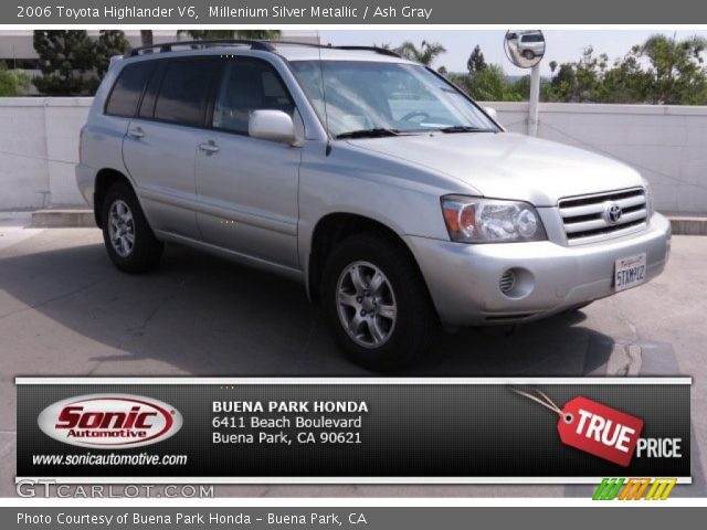 2006 Toyota Highlander V6 in Millenium Silver Metallic