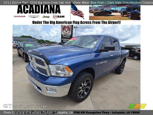 2011 Dodge Ram 1500 Big Horn Crew Cab 4x4 in Deep Water Blue Pearl
