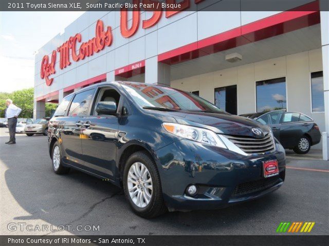 2011 Toyota Sienna XLE in South Pacific Blue Pearl