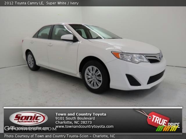 2012 Toyota Camry LE in Super White