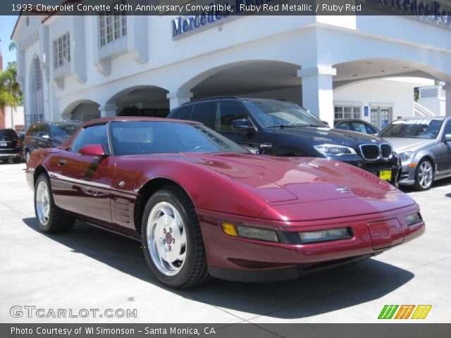 1993 Chevrolet Corvette 40th Anniversary Convertible in Ruby Red Metallic