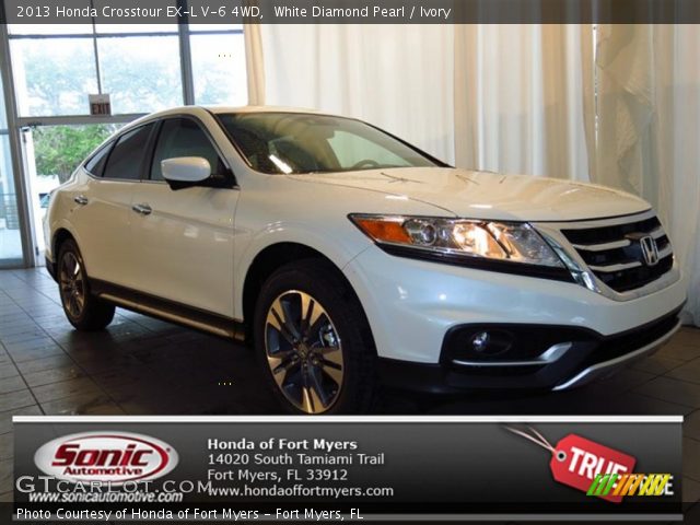 2013 Honda Crosstour EX-L V-6 4WD in White Diamond Pearl