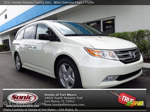 2013 Honda Odyssey Touring Elite in White Diamond Pearl