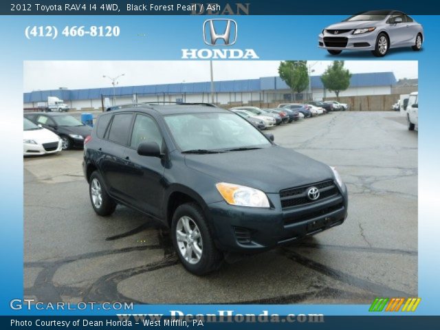 2012 Toyota RAV4 I4 4WD in Black Forest Pearl