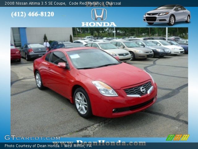2008 Nissan Altima 3.5 SE Coupe in Code Red Metallic