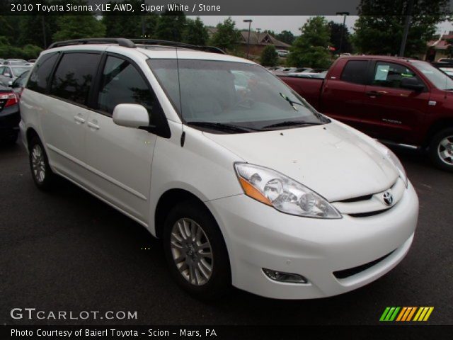 2010 Toyota Sienna XLE AWD in Super White