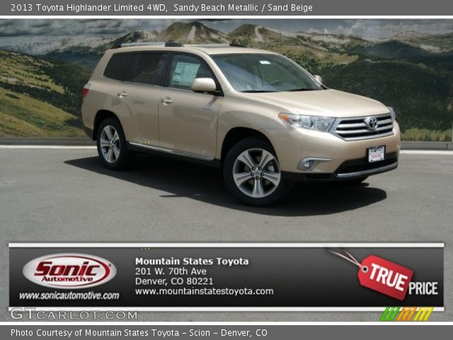 2013 Toyota Highlander Limited 4WD in Sandy Beach Metallic