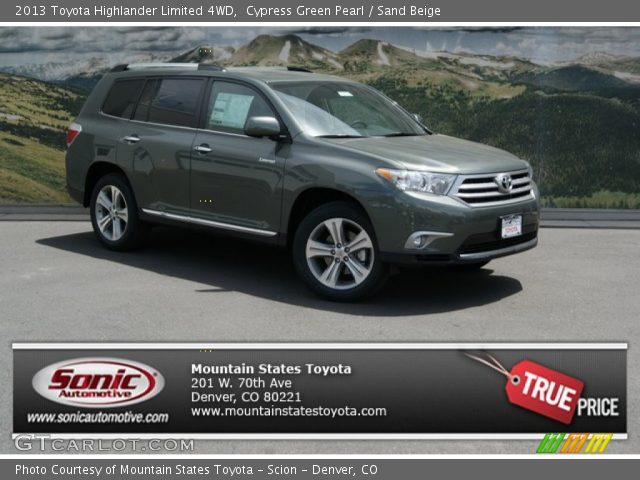 2013 Toyota Highlander Limited 4WD in Cypress Green Pearl