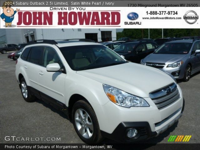 2014 Subaru Outback 2.5i Limited in Satin White Pearl