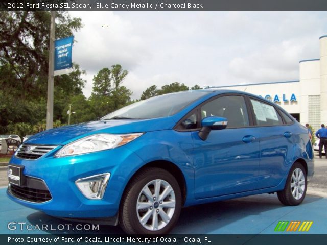2012 Ford Fiesta SEL Sedan in Blue Candy Metallic