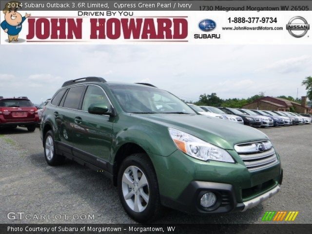 2014 Subaru Outback 3.6R Limited in Cypress Green Pearl