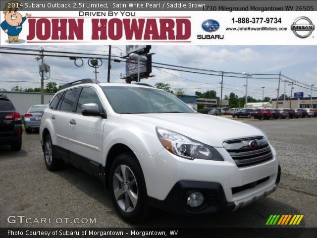 2014 Subaru Outback 2.5i Limited in Satin White Pearl