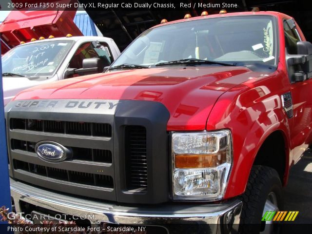 2009 Ford F350 Super Duty XL Regular Cab Dually Chassis in Red