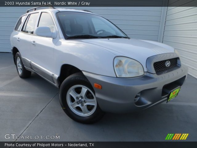 2003 Hyundai Santa Fe I4 in Nordic White