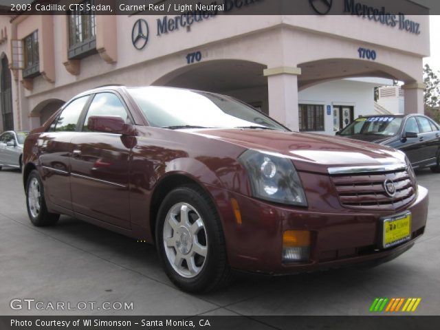 2003 Cadillac CTS Sedan in Garnet Red