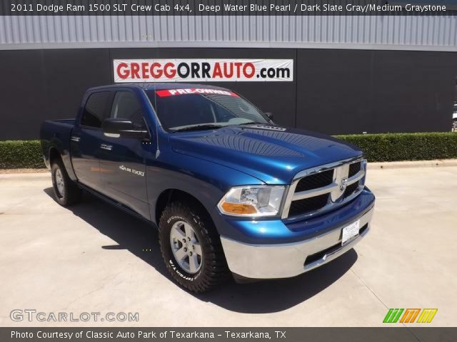 2011 Dodge Ram 1500 SLT Crew Cab 4x4 in Deep Water Blue Pearl