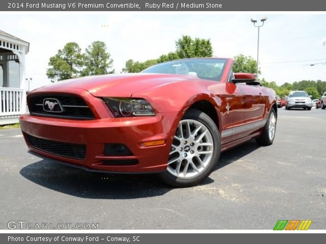2014 Ford Mustang V6 Premium Convertible in Ruby Red