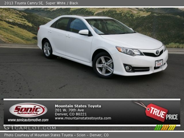 2013 Toyota Camry SE in Super White