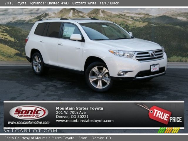 2013 Toyota Highlander Limited 4WD in Blizzard White Pearl