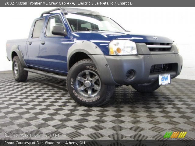 2002 Nissan Frontier XE Crew Cab 4x4 in Electric Blue Metallic
