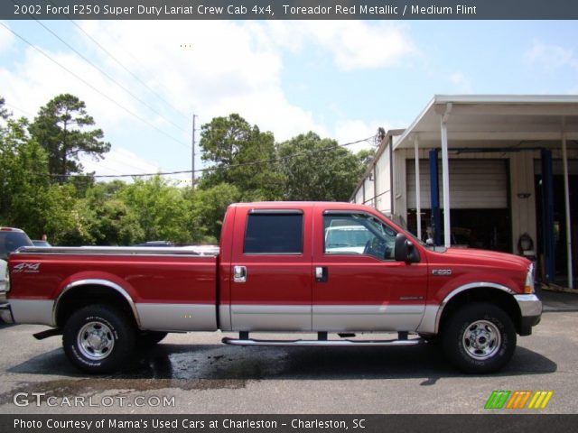 2002 Ford F250 Super Duty Lariat Crew Cab 4x4 in Toreador Red Metallic