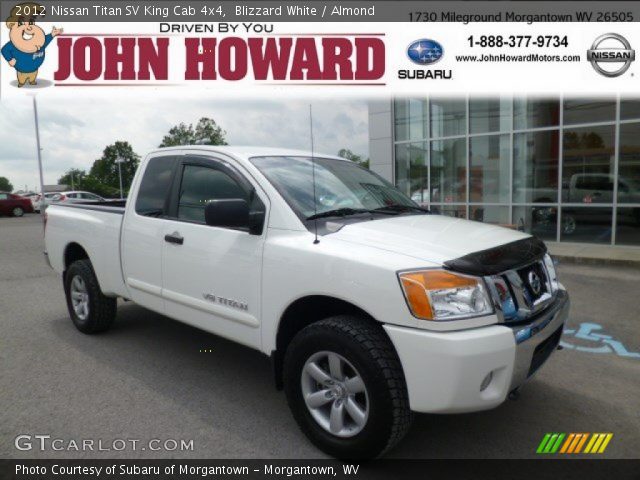 2012 Nissan Titan SV King Cab 4x4 in Blizzard White