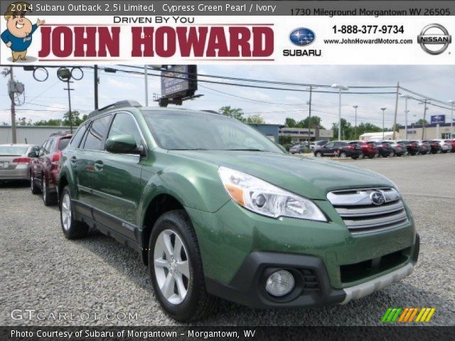 2014 Subaru Outback 2.5i Limited in Cypress Green Pearl