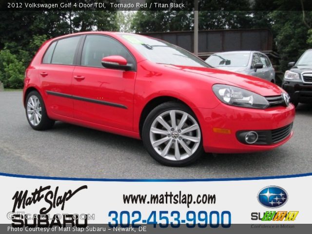 2012 Volkswagen Golf 4 Door TDI in Tornado Red